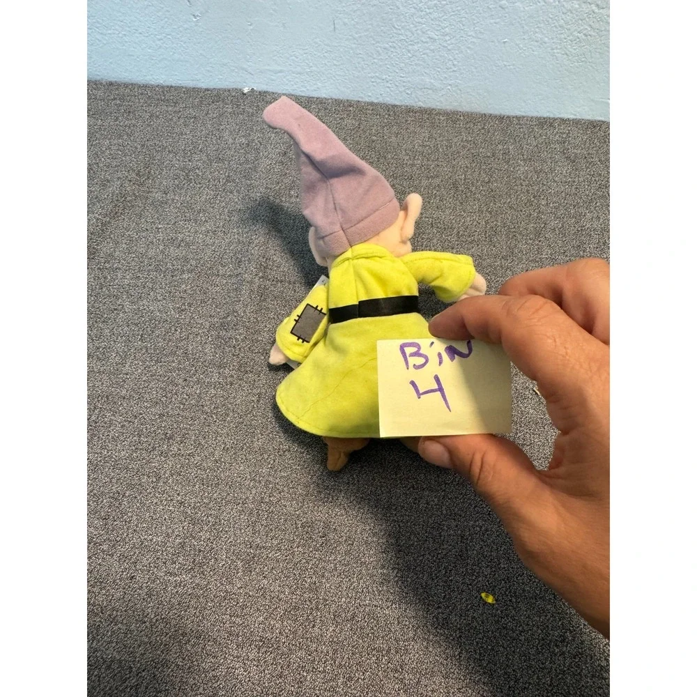 Vintage Walt Disney World Snow White Dopey Mini Bean Bag Stuffed Plush Toy 7